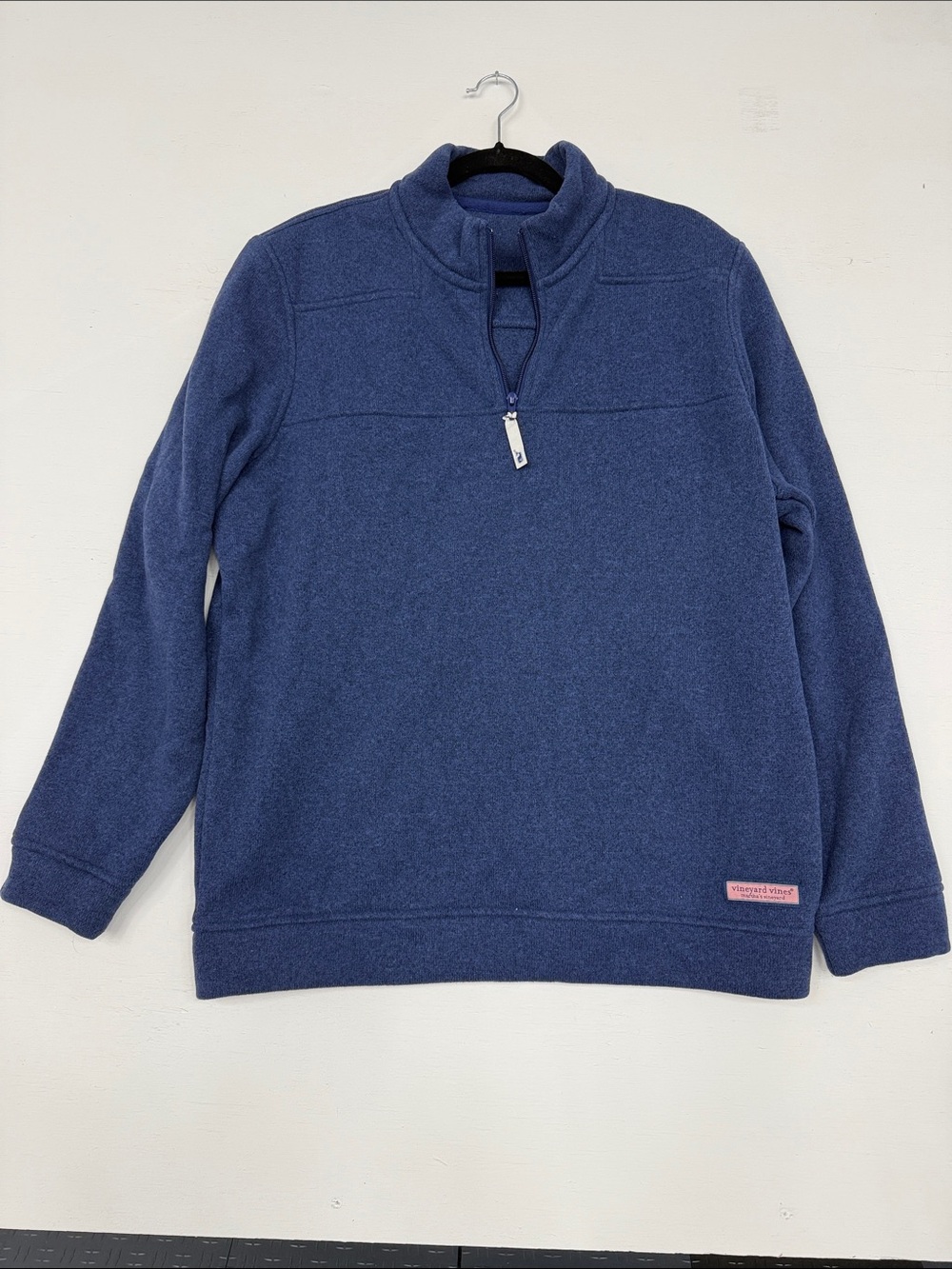 Vineyard Vines Men's Navy Blue Quarter-Zip Shep Shirt Pullover